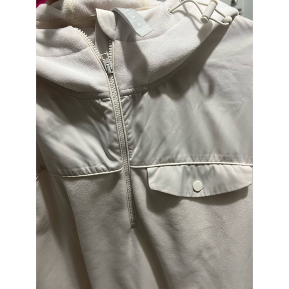Athleta white cream jacket size medium soft jacket with pockets - Picture 8 of 14